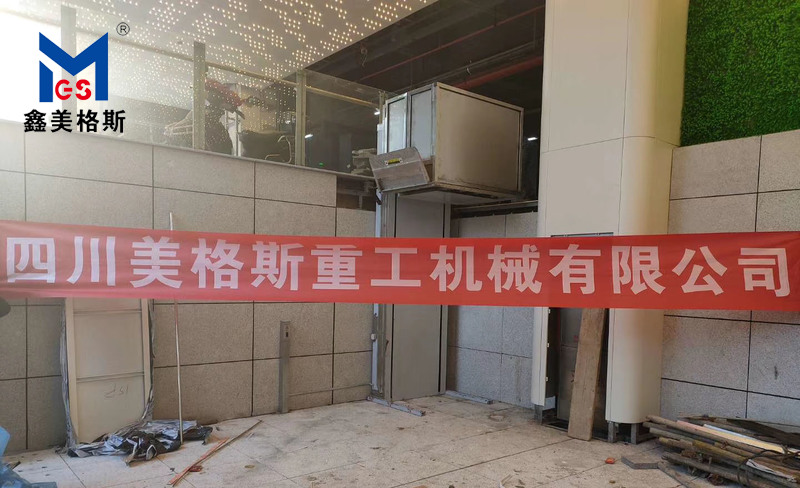 南充火車北站定制的垂直無(wú)障礙升降機(jī)