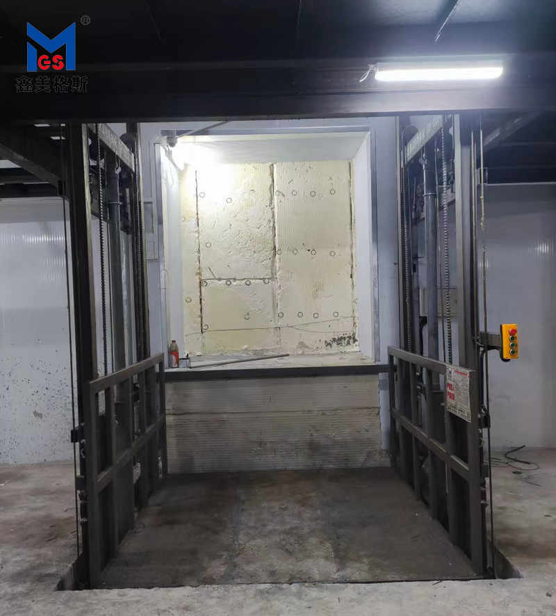 綿陽(yáng)三臺(tái)縣旱鴨子凍制品安裝的導(dǎo)軌式升降機(jī)